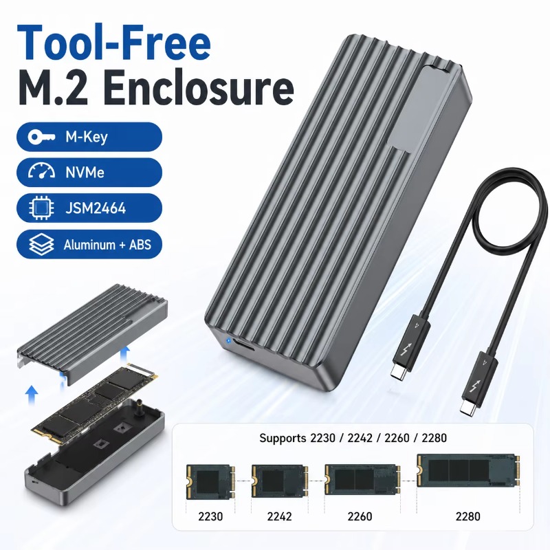 TBT3/USB4 M.2 NVMe SSD Behuizi - External Ssd recensie en prijs