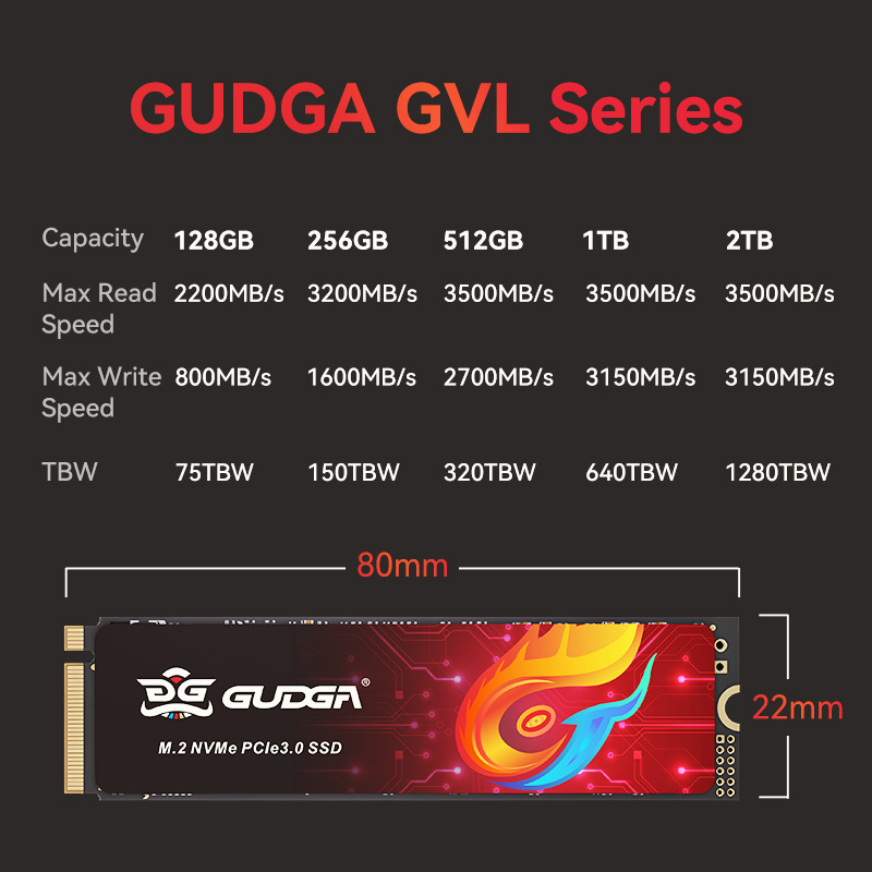 GUDGA SSD NVME M2 PCIe 3.0512G - Ssd 1Tb recensie en prijs